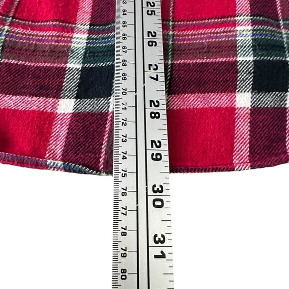 Polo Ralph Lauren Flannel Shirt Men's Large Red Plaid Cotton 2 Pockets Button Up - Picture 11 of 12